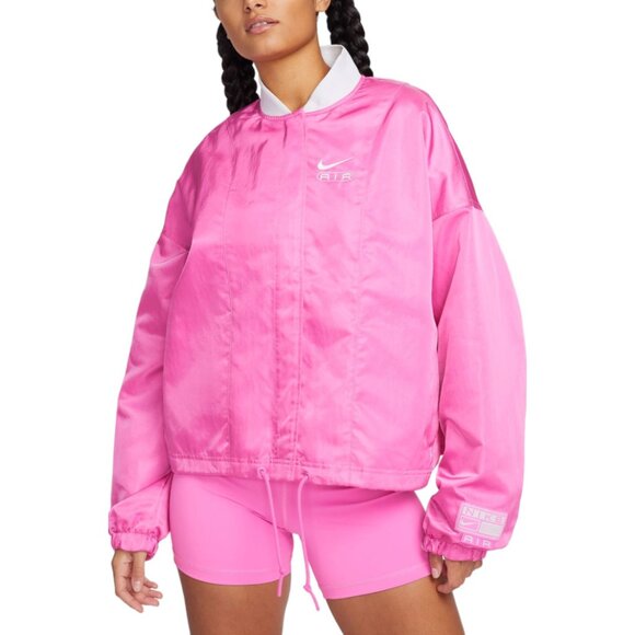 Nike Women's Air Oversized Woven Bomber Jacket Pink - Size S - Picture 6 of 7